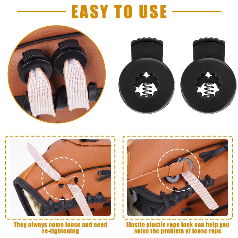 Rolitwils Baseball Glove Break-in kit for Men & Adult  One-Piece Structure Baseball Glove Mallet  Baseball Mitts Wooden Shaping Hammer  Softball Glove Wrap Band  Plastic Practice Ball & Glove Locks - Image 5